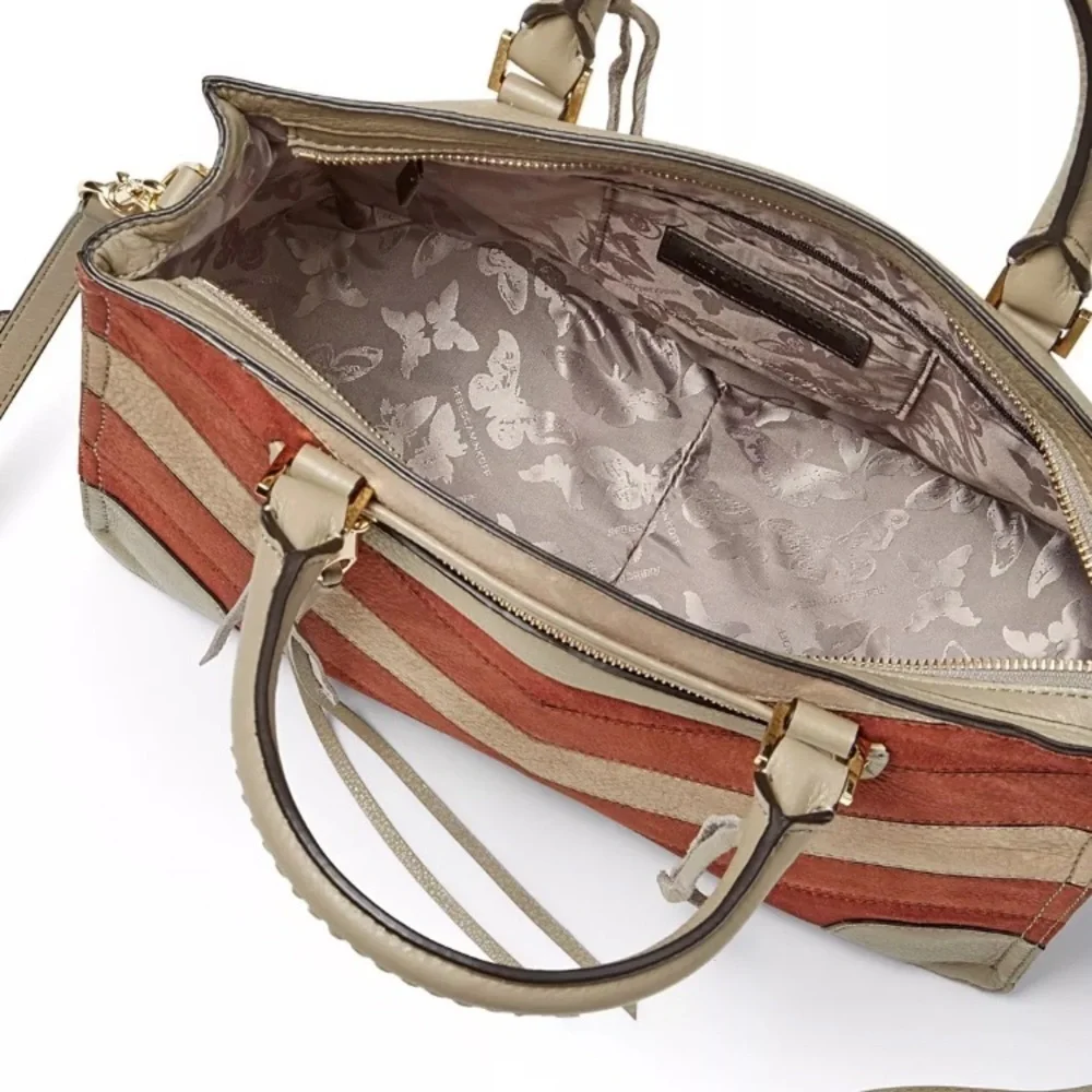 NWT‎ Rebecca Minkoff Chevron Big Regan Satchel Bag